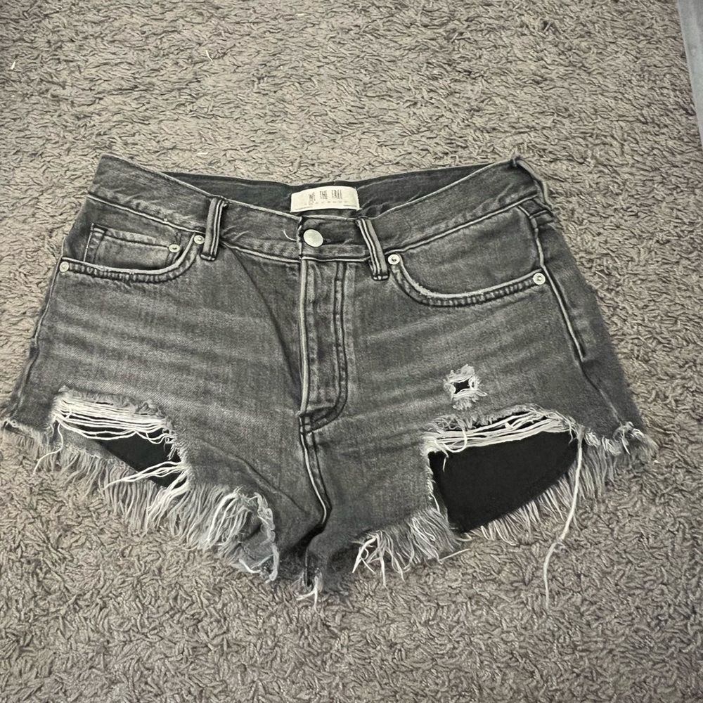 We The Free Black Denim Shorts